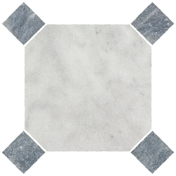 Caria Luna - Ash Blue Octagon Marble Tile - Image 2