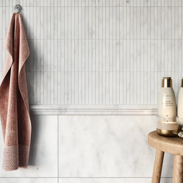 Carrara White Marble Dado Border Tile