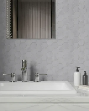 Carrara White Hexagon Mosaic Tile