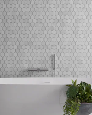 Carrara White Hexagon Mosaic Tile