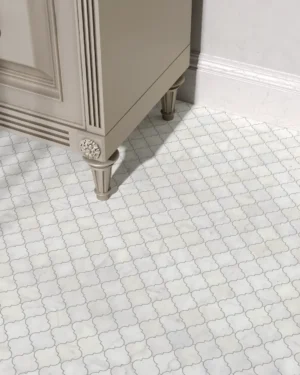 Carrara White Marble Arabesque Mosaic Tile