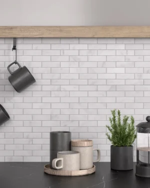 Carrara White Marble Brick Mosaic Tile