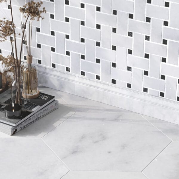 Carrara White Marble Skirting Tile