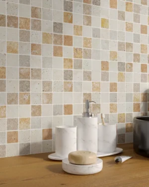 Classico - Giallo - Noce Travertine Mosaic Tile