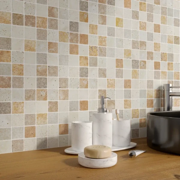 Classico - Giallo - Noce Travertine Mosaic Tile