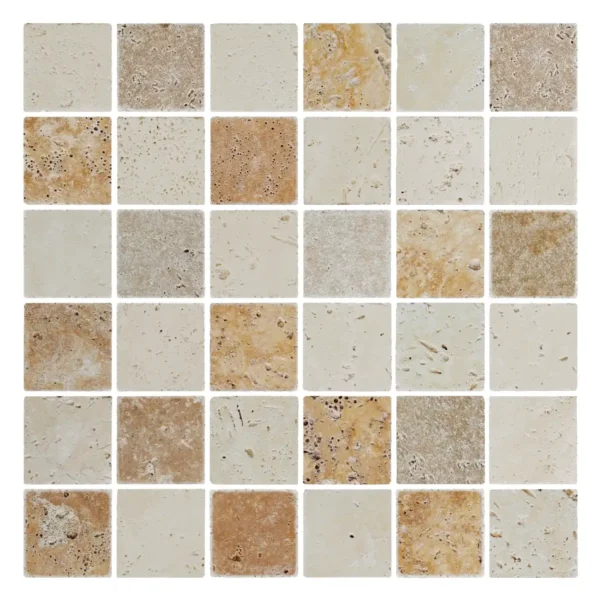 Classico - Giallo - Noce Travertine Mosaic Tile - Image 2