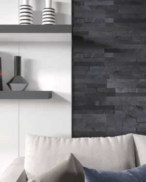 Imperial Black Riven Slate Tile