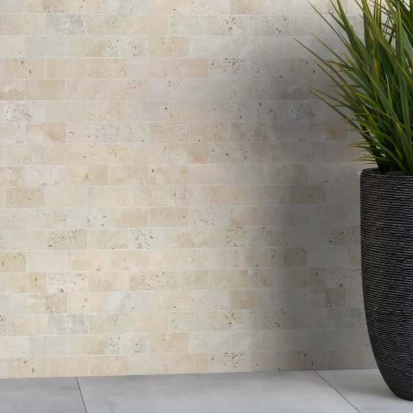 Lydia Classico Travertine Brick Mosaic Tile