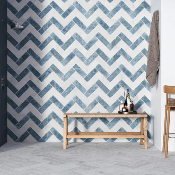 Olympus Creme Herringbone Marble Tile - Image 2