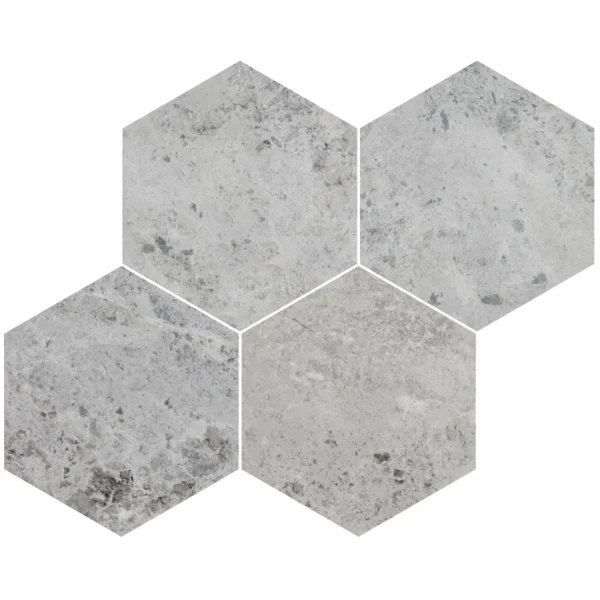 Silver Moon Hexagon Marble Tile - Image 2