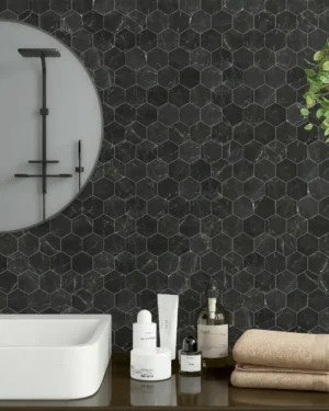 St Laurent Hexagon Marble Mosaic Tile