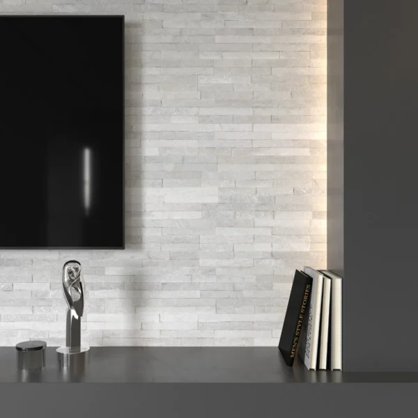 White Quartzite Slate Riven Tile